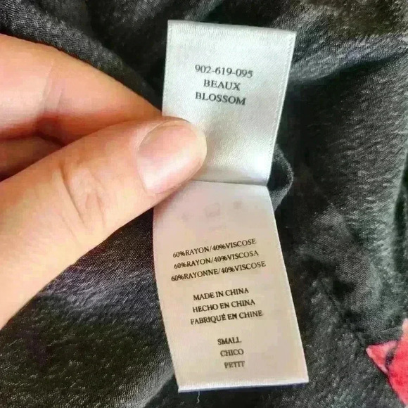 Rails Beaux Blossom Button Up Floral Romantic Prarie Chiffon Blouse S - Picture 7 of 8